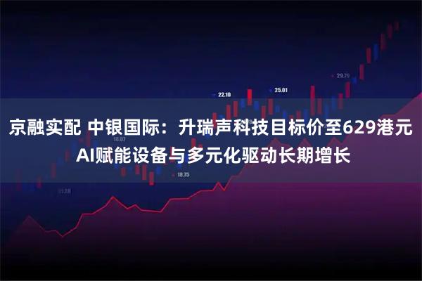 京融实配 中银国际：升瑞声科技目标价至629港元 AI赋能设备与多元化驱动长期增长